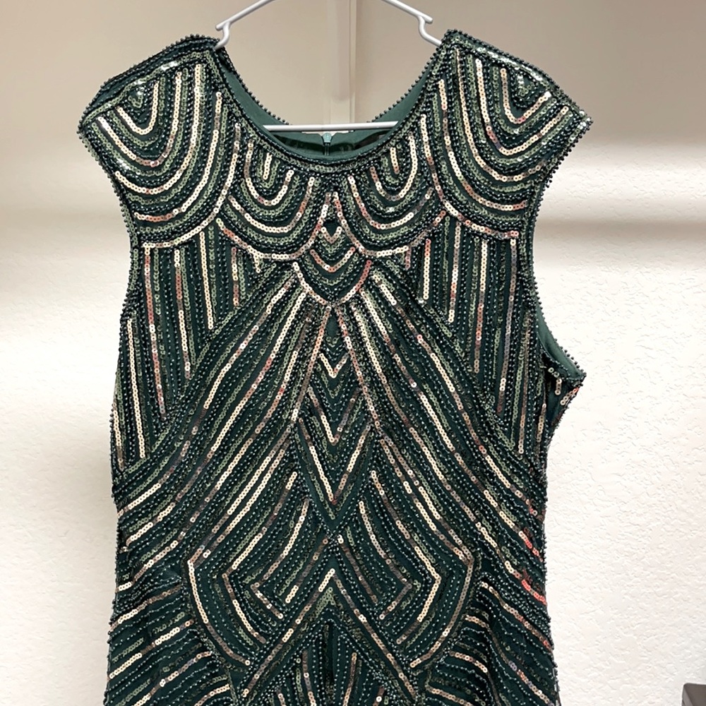 Gatsby Dress (Green and Gold)